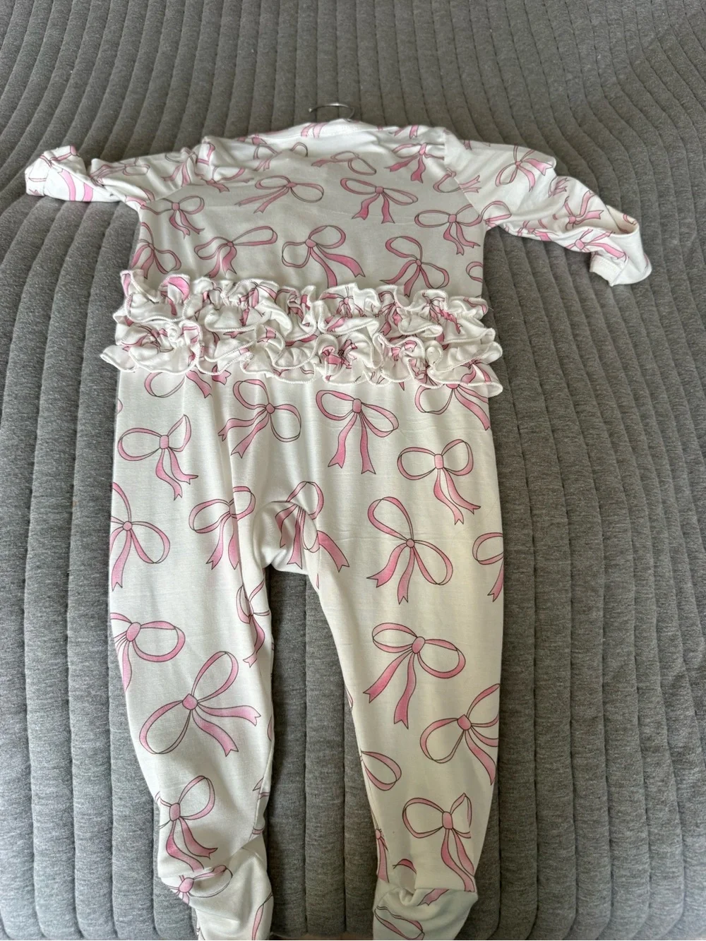 Scout & Story Pink Bow Print Footie